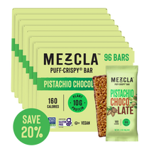 Load image into Gallery viewer, Mezcla Pistachio Chocolate Bars - 12 bars x 1.4 oz case
