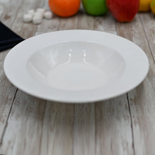 Load image into Gallery viewer, Wilmax Porcelain Set Of 6 Professional Rolled Rim White Deep Plate 9&quot; inch | 14 Oz
