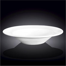 Load image into Gallery viewer, Wilmax Porcelain Set Of 3 Professional Rolled Rim White Deep Plate 12&quot; inch |32 Oz
