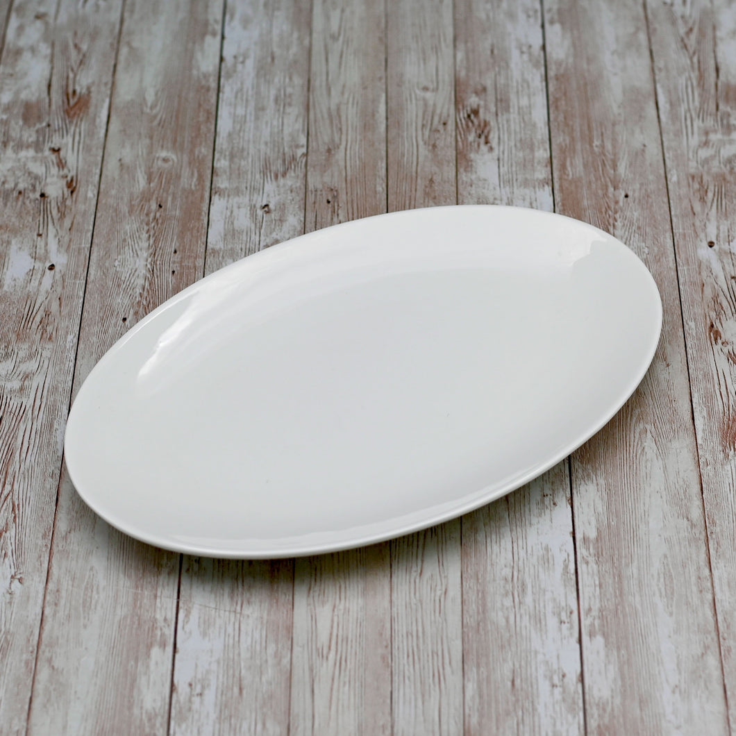 Wilmax Porcelain Set Of 3 White Oval Plate / Platter 14