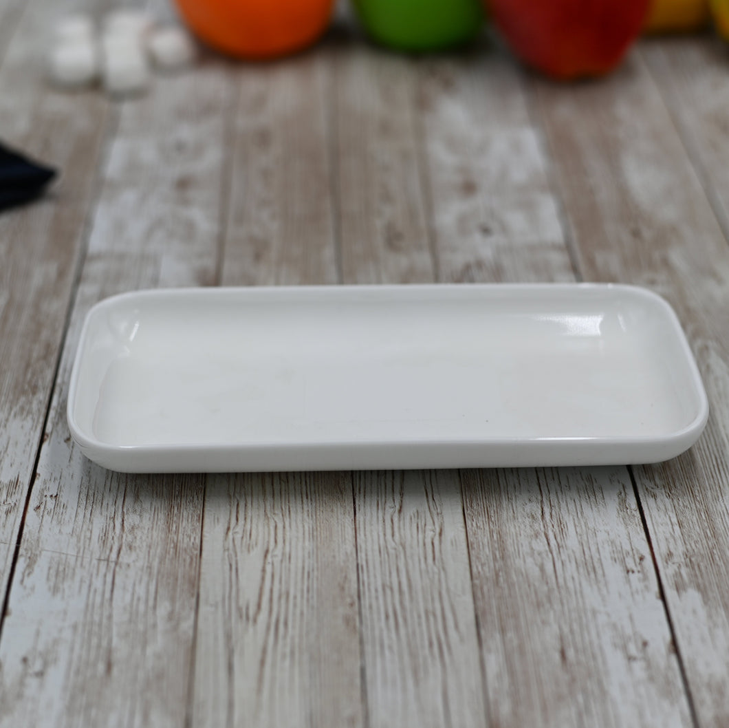 Wilmax Porcelain Set Of 6 White Rectangle Dish 7.5
