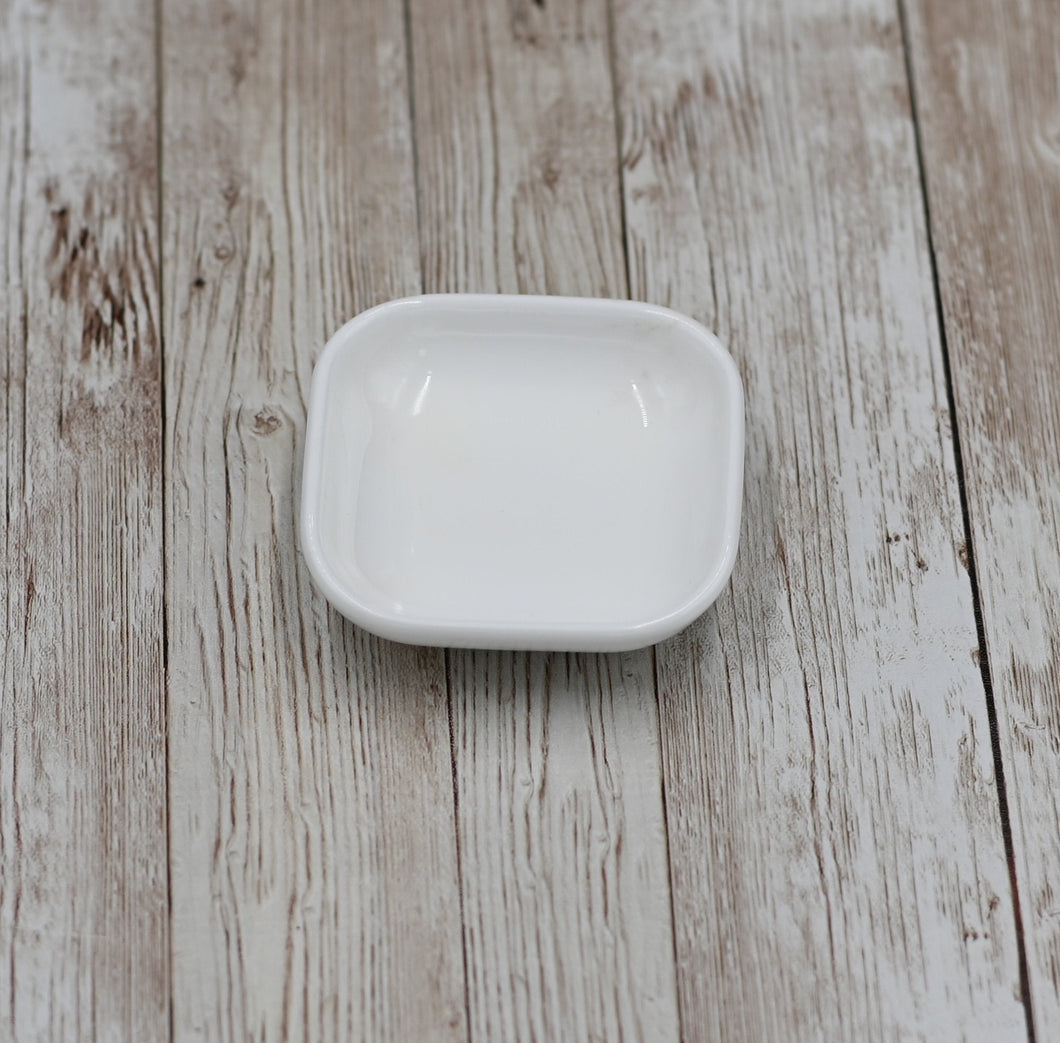 Wilmax Porcelain Set Of 12 Small White Square Dish 2.75