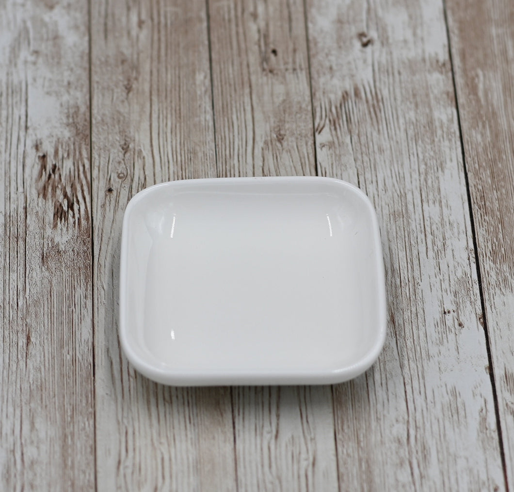 Wilmax Porcelain Set Of 12 Small White Square Dish 3.5