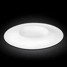Load image into Gallery viewer, Wilmax Porcelain Set Of 3 White Round Plate / Platter With Super Wide Rim 13.75&quot; inch
