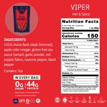 Load image into Gallery viewer, Viper Nutritional Facts
