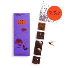 Load image into Gallery viewer, Antidote Chocolate PANAKEIA: LAVENDER + RED SALT - 12 Bars
