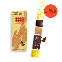 Load image into Gallery viewer, Antidote Chocolate LOLA: LEMON + LICORICE 84% - 12 Bars
