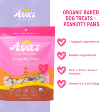 Load image into Gallery viewer, Ava&#39;s Pet Palace Organic Baked Dog Treats Bag - Peanutty Paws
