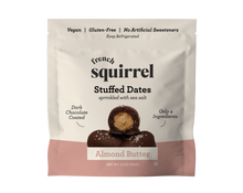Load image into Gallery viewer, French Squirrel Bateaux: Almond Butter Dark Chocolate Stuffed Dates Bag - 4 Bags case
