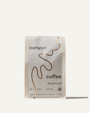 Load image into Gallery viewer, A white bag of Beachwood USDA organic coffee by Canyon Coffee 
