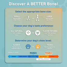 Load image into Gallery viewer, The Better Bone Natural Dog Bone BetterBone CLASSIC - All Natural, Non-Toxic, Safer on Teeth, Soft, Puppy, Dog Chew-NYLON FREE
