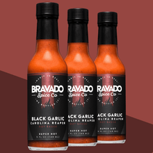 Load image into Gallery viewer, BLACK GARLIC CAROLINA REAPER HOT SAUCE

