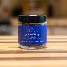 Load image into Gallery viewer, Syracuse Sea Salt Black Garlic Flake Salt Jar
