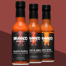 Load image into Gallery viewer, BLACK GARLIC CAROLINA REAPER HOT SAUCE
