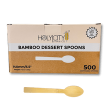 Load image into Gallery viewer, Bamboo Dessert Spoons | 5.5&quot;
