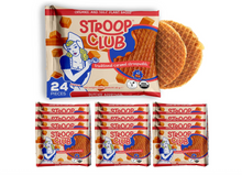 Load image into Gallery viewer, Stroop Club Traditional Caramel Plant Based and Organic Stroopwafels Box - 12 packs x 2-pack case
