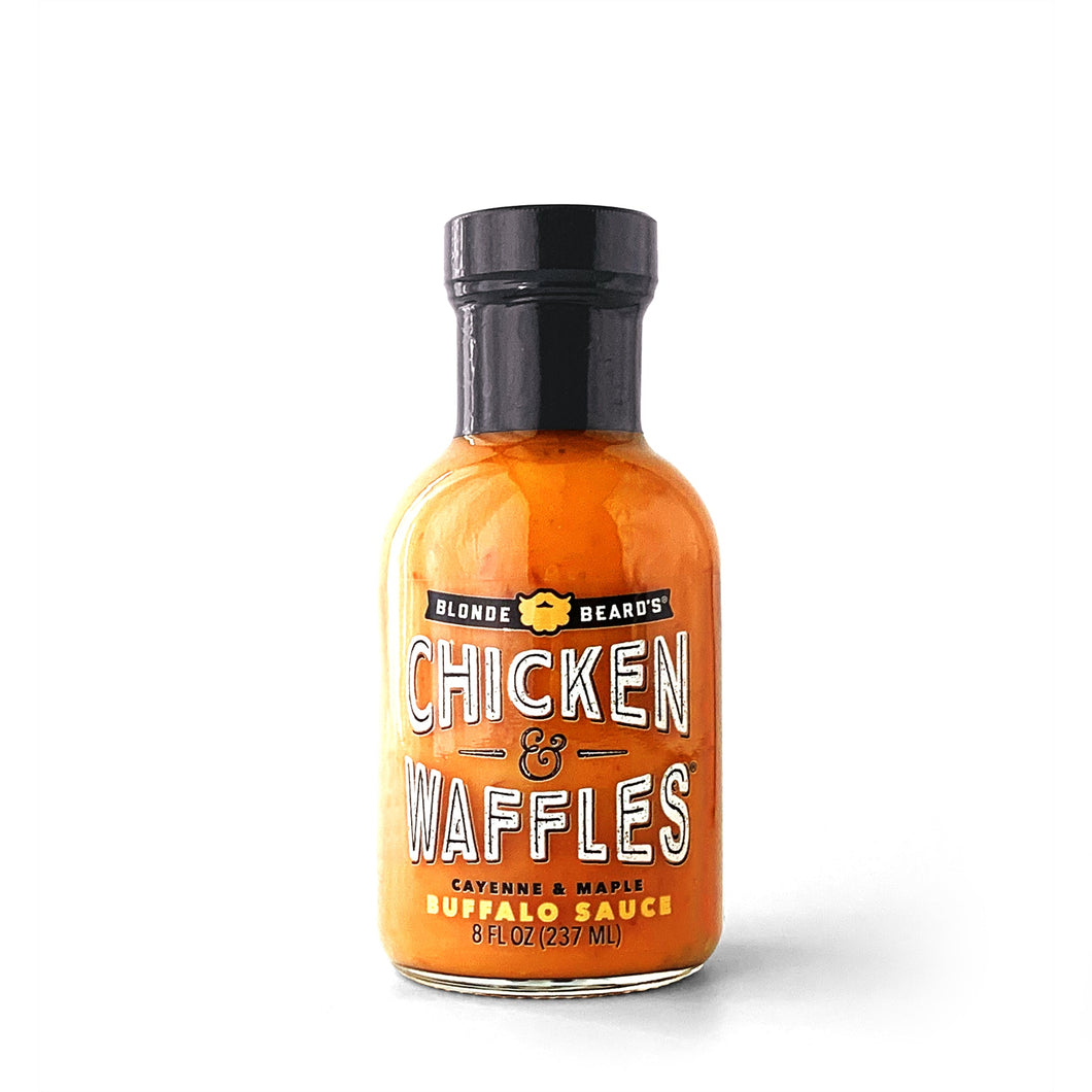 Blonde Beard’s Chicken & Waffles Buffalo Sauce bottle - 12 bottles x 5 oz