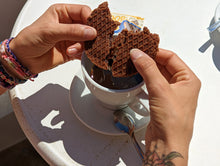 Load image into Gallery viewer, Stroop Club Chocolate Caramel Plant Based and Organic Stroopwafels Box - 12 packs x 2-pack case
