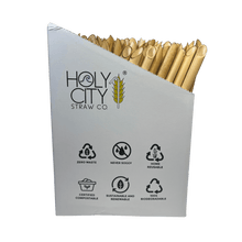 Load image into Gallery viewer, Holy City Straw Custom Angled Reed Straws - 250 Straws
