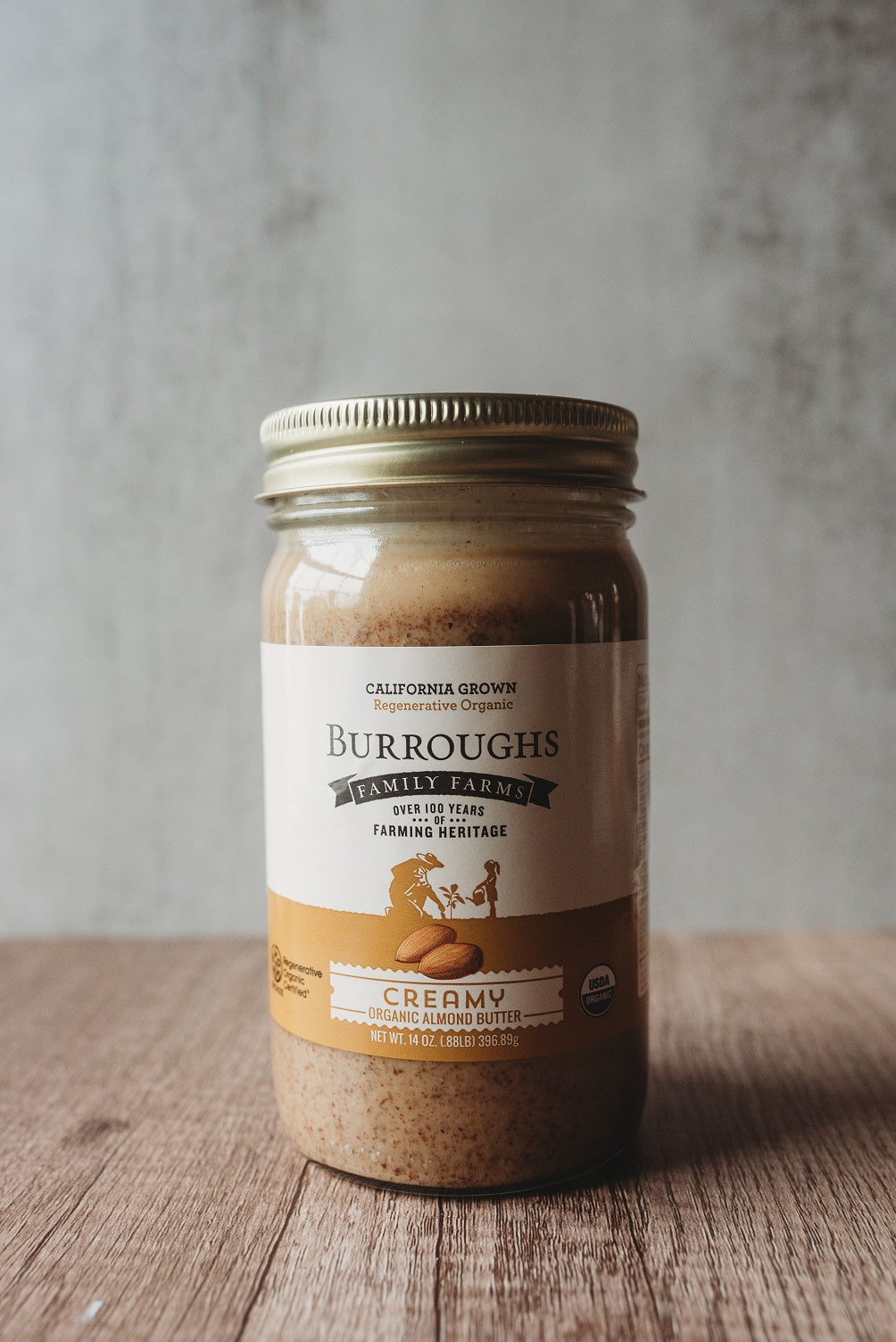 Burroughs Family Farms Regenerative Organic Creamy Almond Butter