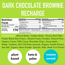 Load image into Gallery viewer, Dark Chocolate Brownie RECHARGE (12 Count) 🍫 by B.T.R. Bar
