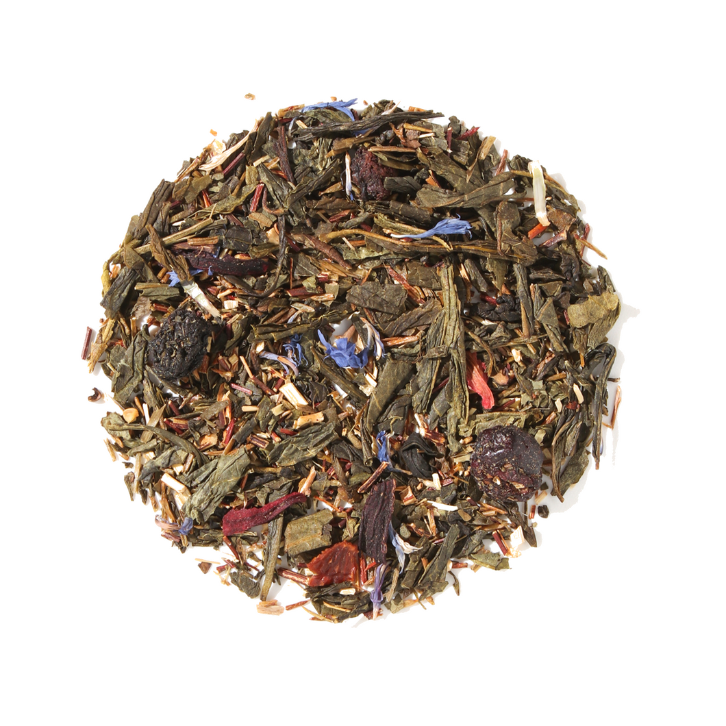 Plum Deluxe Tea Easy to Be Green Tea (Blueberry - Hibiscus)