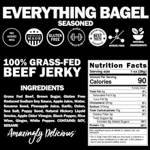 Load image into Gallery viewer, Field Trip Everything Bagel Beef Jerky 12oz bag - 6 bags x 12oz case
