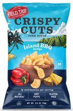 Load image into Gallery viewer, Field Trip Crispy Cuts, Island BBQ Pork Rind 2.5oz bag - 10 bags x 2.5oz case
