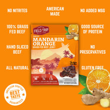 Load image into Gallery viewer, Field Trip Mandarin Teriyaki Beef Jerky 2.2oz bag - 9 bags x 2.2 oz case
