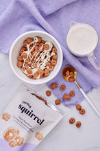 Load image into Gallery viewer, French Squirrel French Toast Bisous: Peanut Butter &amp; Vegan White Chocolate-Coated Gluten-Free Cereal Clusters Bag - 4 Bags case
