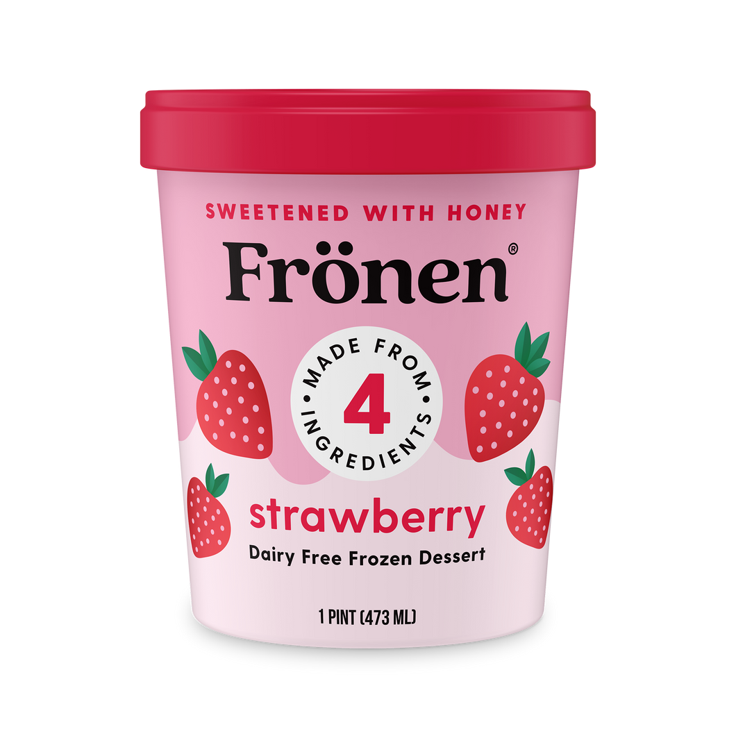 Fronen Strawberry Ice Cream, Vegan Pint