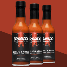 Load image into Gallery viewer, GARLIC &amp; ÁRBOL MORUGA SCORPION HOT SAUCE
