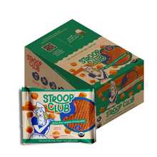 Load image into Gallery viewer, Picture of box of Gluten Free stroopwafels and an individual package
