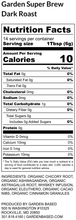 Load image into Gallery viewer, Garden Super Brew Dark Roast - Coffee Free Jar - 34 oz (96g)

