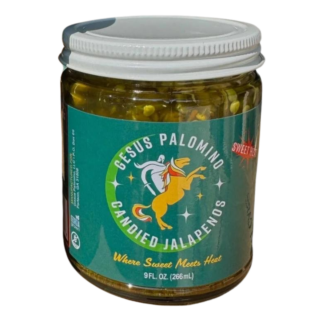 Gesus Palomino Candied Jalapeños Jars - 12 jars x 8 oz case