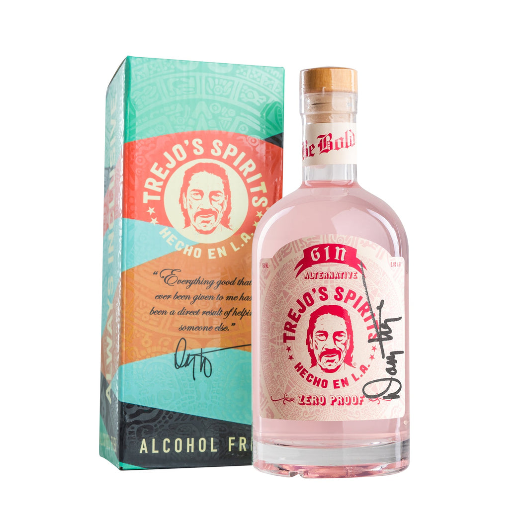 Trejo's Spirits Gin Alternative signed by Danny Trejo.