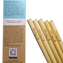Load image into Gallery viewer, Holy City Straw Tall Premium Reusable Reed Straws - 5 ct box
