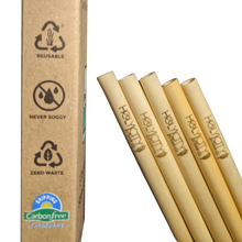 Load image into Gallery viewer, Holy City Straw Tall Premium Reusable Reed Straws - 5 ct box
