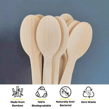 Load image into Gallery viewer, Bamboo Dessert Spoons | 5.5&quot;
