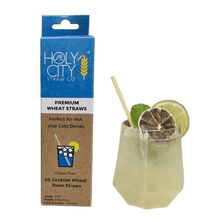 Load image into Gallery viewer, Holy City Straws Cocktail Wheat Straws - Retail 50 Pack
