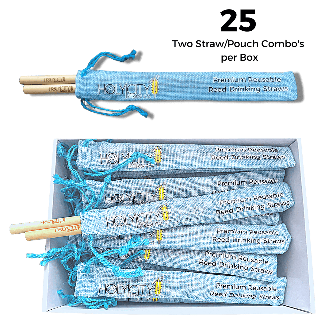 Holy City Straw Tall Reed Straw/Pouch Combo | Inner Pack | 25ct.