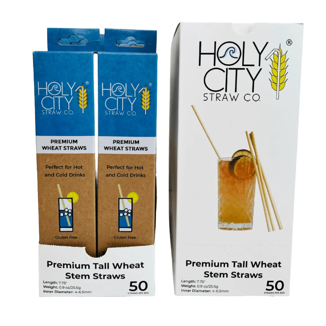 Holy City Straw Company Tall Wheat Straw Inner Pack of 10 boxes 50 counts