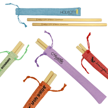 Load image into Gallery viewer, Holy City Straw Customizable Two Straw/Jute Pouch Combo
