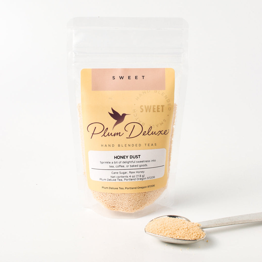 Plum Deluxe Tea Honey Dust (Cane Sugar - Raw Honey)