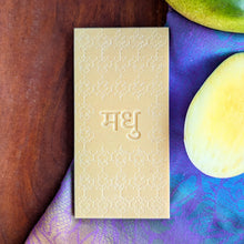 Load image into Gallery viewer, Madhu Chocolate Mango Lassi White Chocolate Bar
