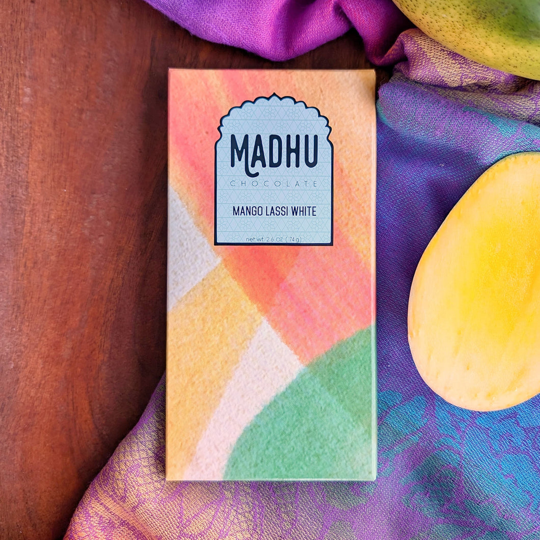 Madhu Chocolate Mango Lassi White Chocolate Bar