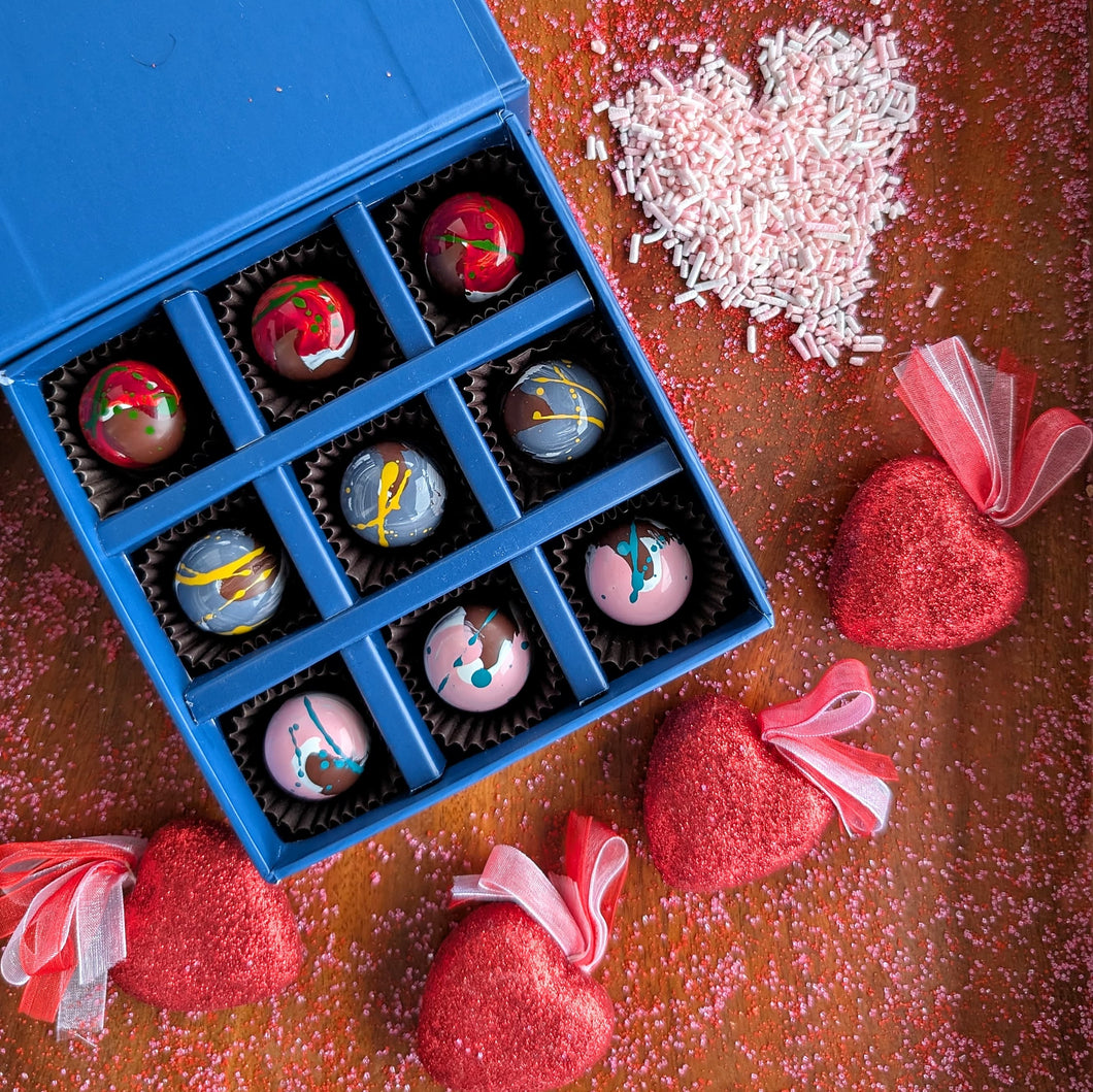 Madhu Chocolate 9-Piece Valentine's Bonbons