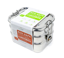 Load image into Gallery viewer, ecozoi Stainless Steel Lunch Box, 3 Tier Leak Proof, 75 Oz
