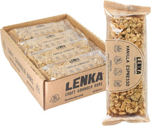 Load image into Gallery viewer, Lenka Bars Vanilla Espresso Bars - 96 bars x 2.25oz case
