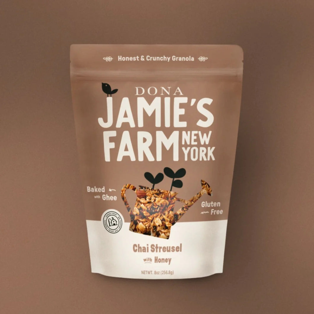 Jamie’s Farm Granola Chai Streusel with Honey Bag - 6 bags x 8 oz case